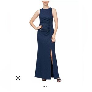 SLNY Sparkling Navy Maxi Dress